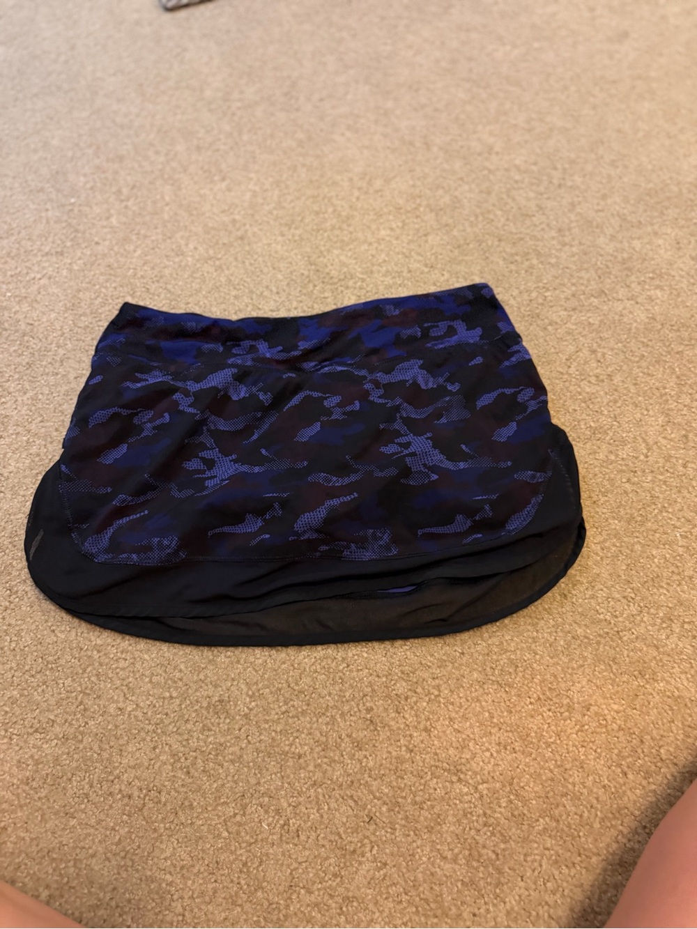 lululemon athletica Black and Purple Camo Running Skirt